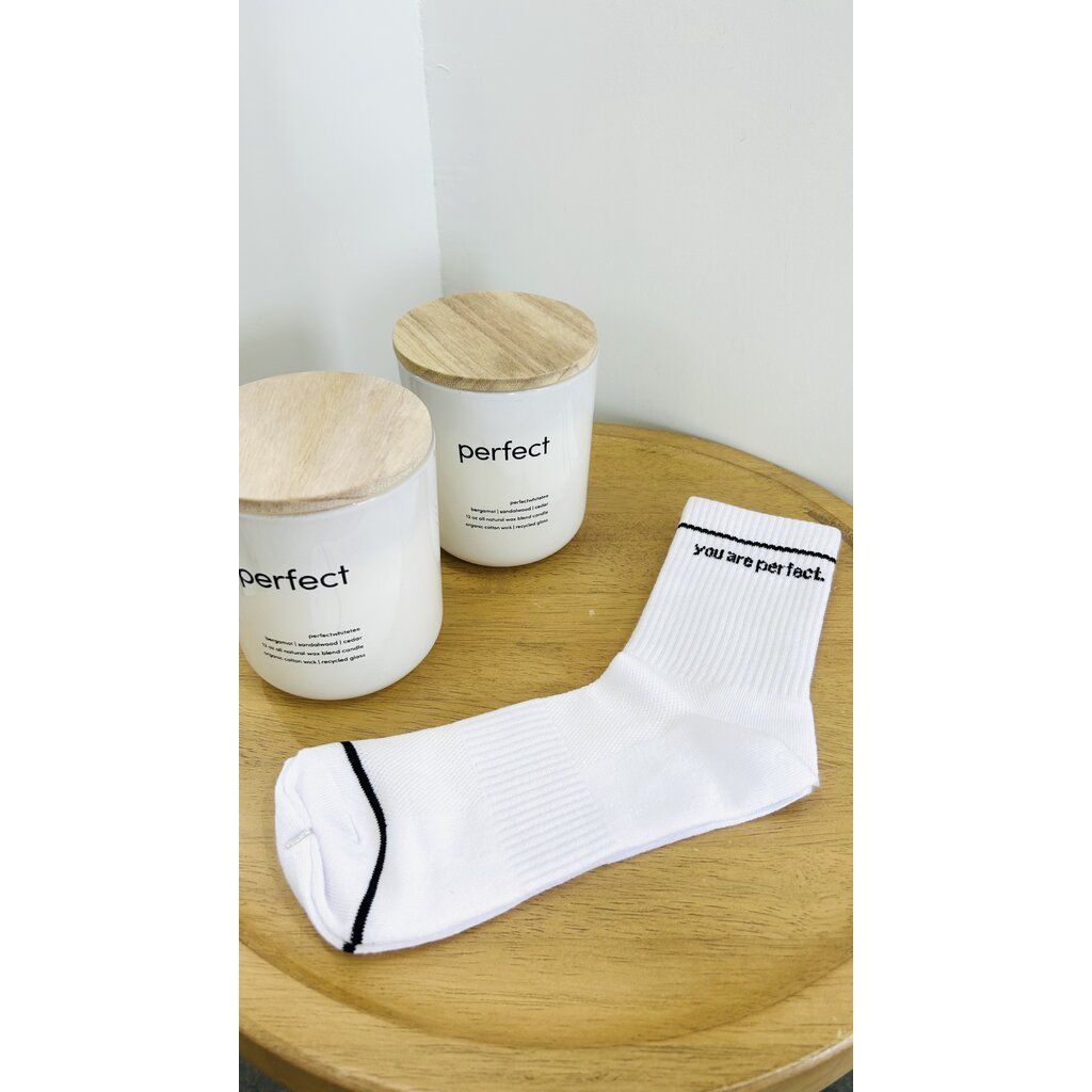 Perfect White Tee You are perfect sock