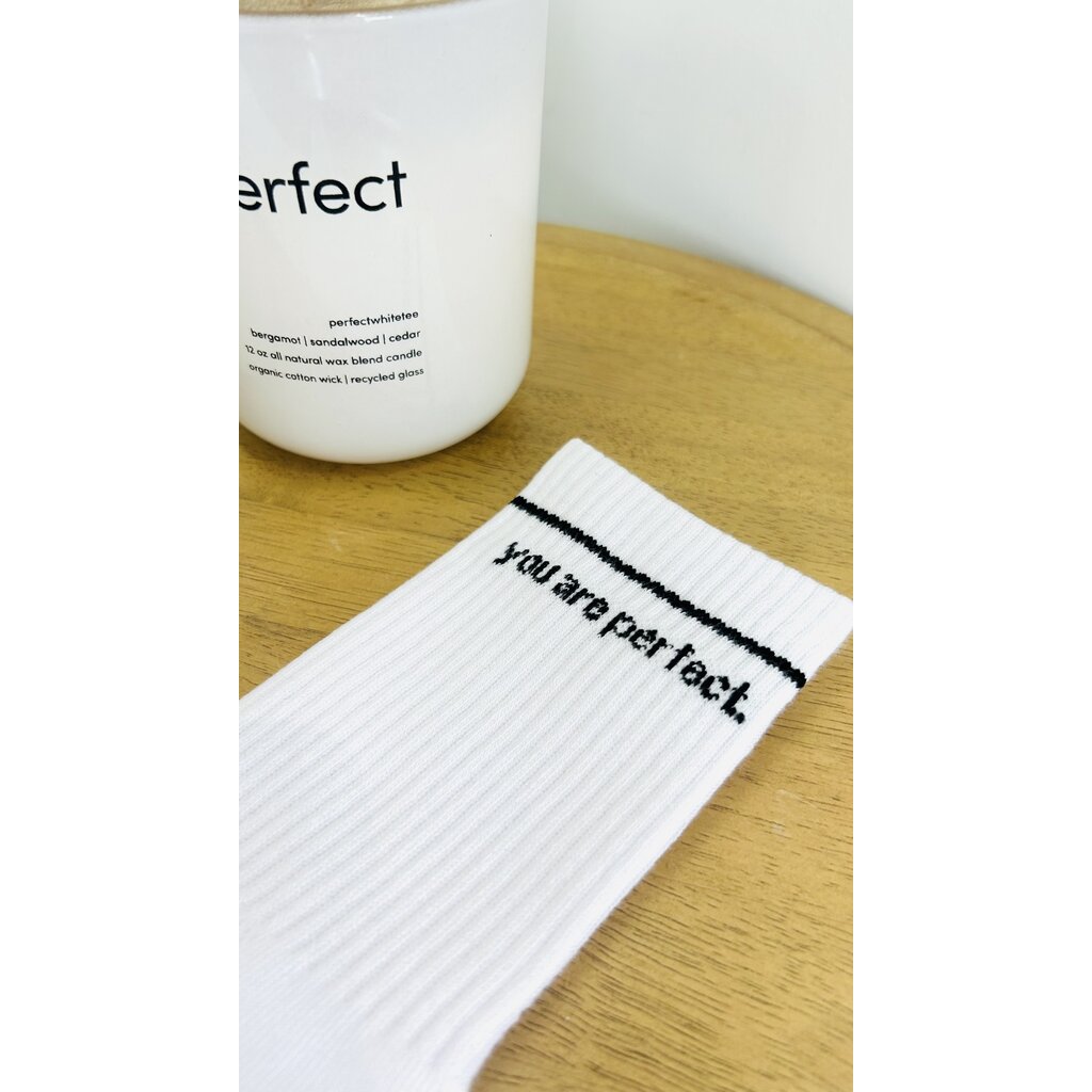 Perfect White Tee You are perfect sock