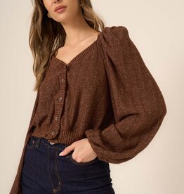 Project Social T Textured Button Front Cardi