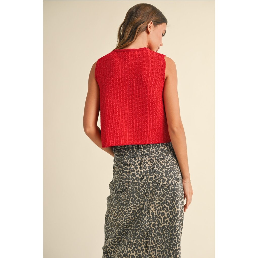 Miou Muse Knitted Tie Front Cardigan