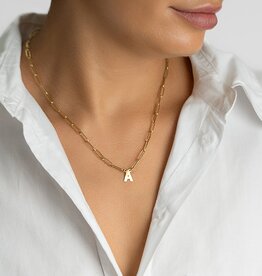 Adornia 14K Gold Plated Initial Necklace