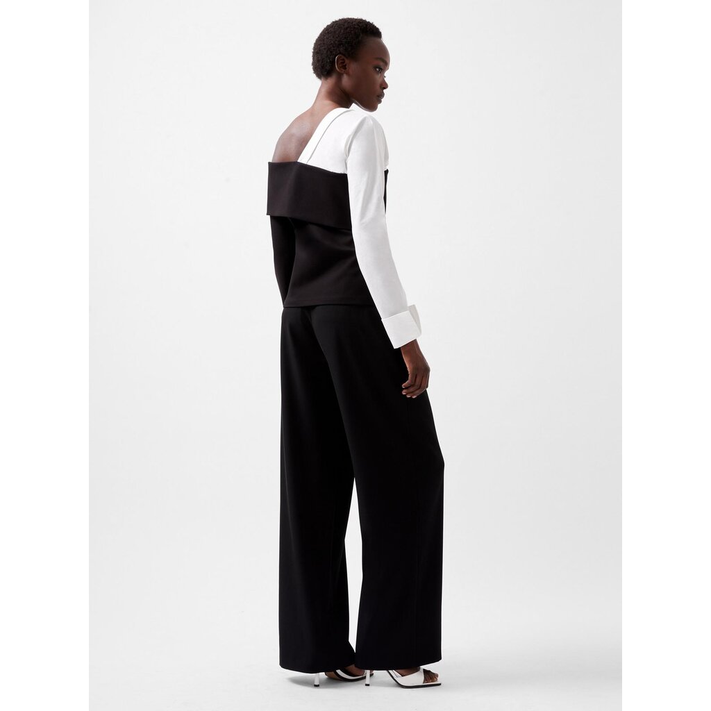French Connection Xia Poplin Mix Top