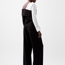 French Connection Xia Poplin Mix Top