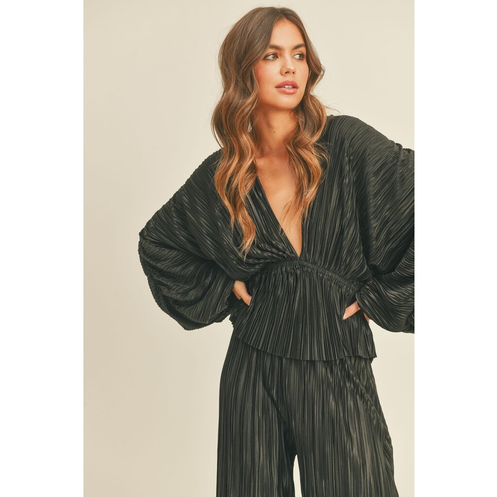 Miou Muse Wrinkle Detailed VNeck