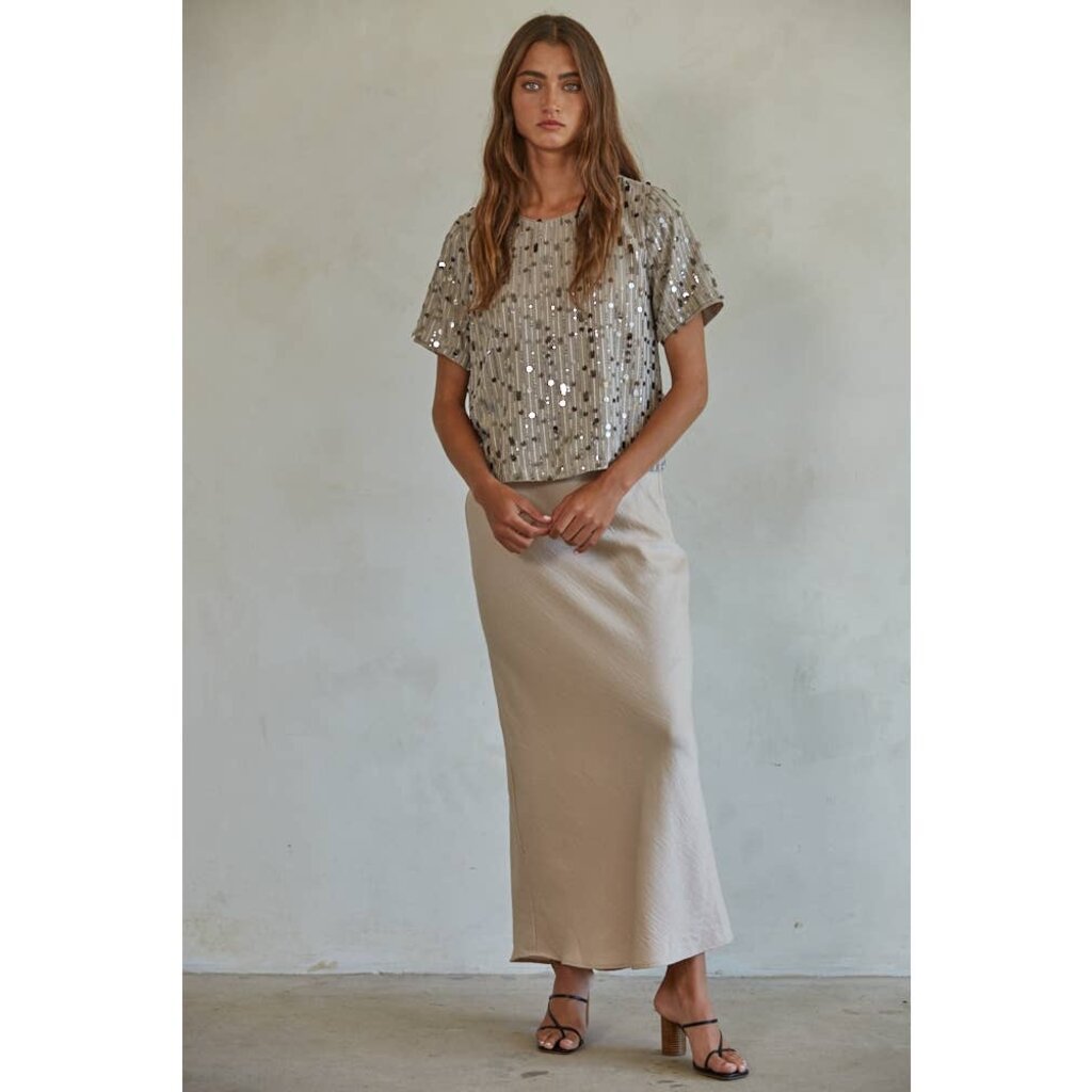 By Together Gala Satin Maxi Skirt