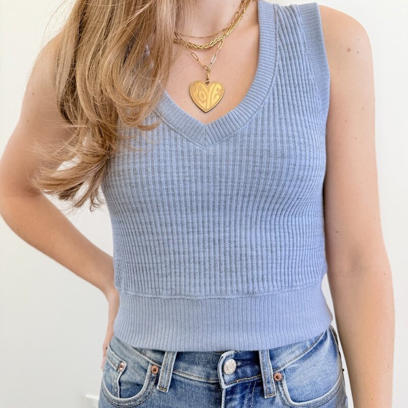 Project Social T Milan Rib Sweater Tank Vest