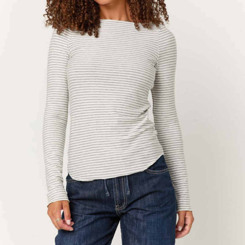 Project Social T Zinnia Striped Boatneck Longsleeve