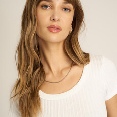 Project Social T Julie Ribbed Scoop Neck Tee