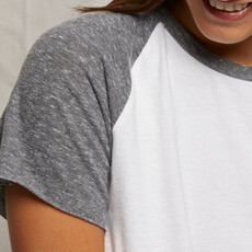 Perfect White Tee Britt Athletic Color Block Tee