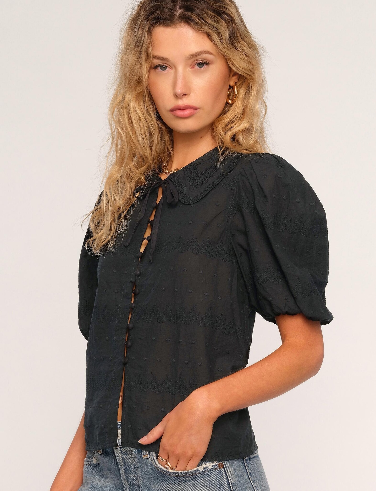 Seraphine Bubble Sleeve Top