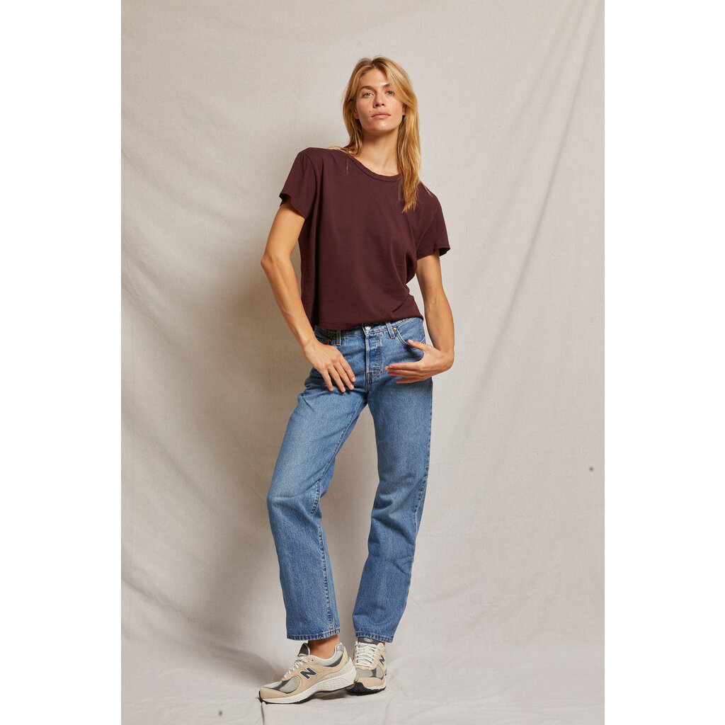 Perfect White Tee Harley Cotton Short Sleeve Boxy Crew tee