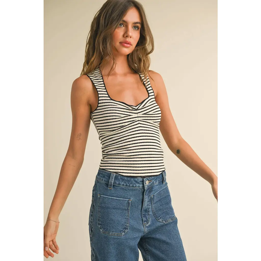 Miou Muse Striped Knitted Tank