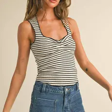 Miou Muse Striped Knitted Tank