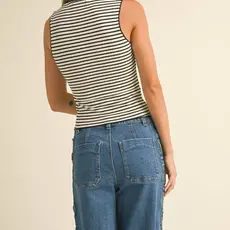 Miou Muse Striped Knitted Tank