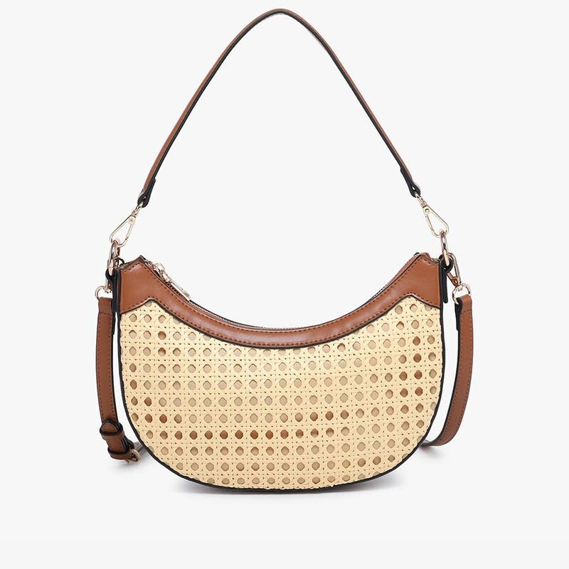 Jen & Co. Daisy Half-Moon Rattan Crossboy