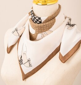 StyleLA Colorful Printed Square Scarf