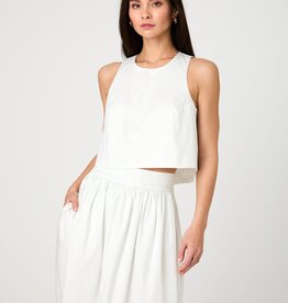 French Connection Pinstripe Poplin Shell Top