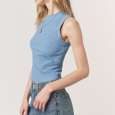 Project Social T Player Racerback Rib Tank Provence Blue