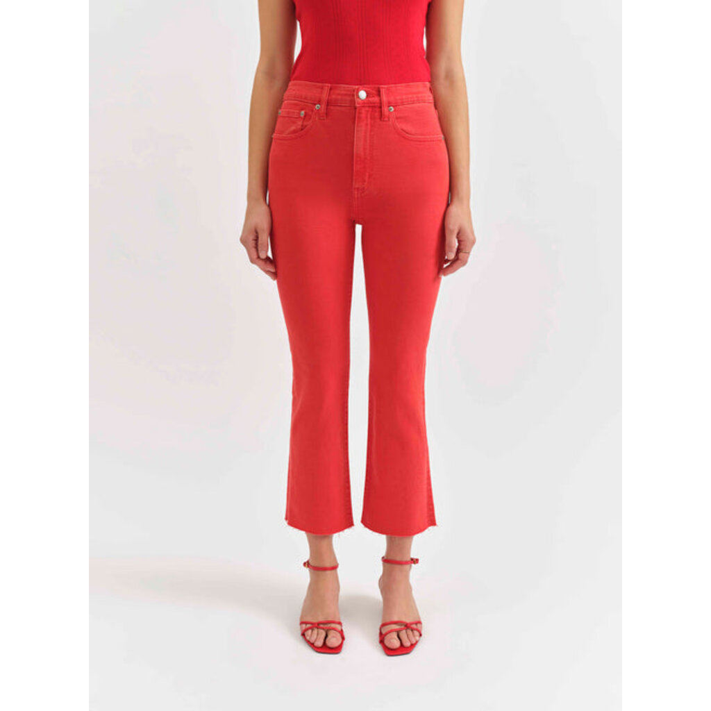 DAZE Shy Girl Raw Cut High Rise- Cherry