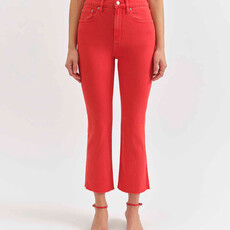 DAZE Shy Girl Raw Cut High Rise- Cherry