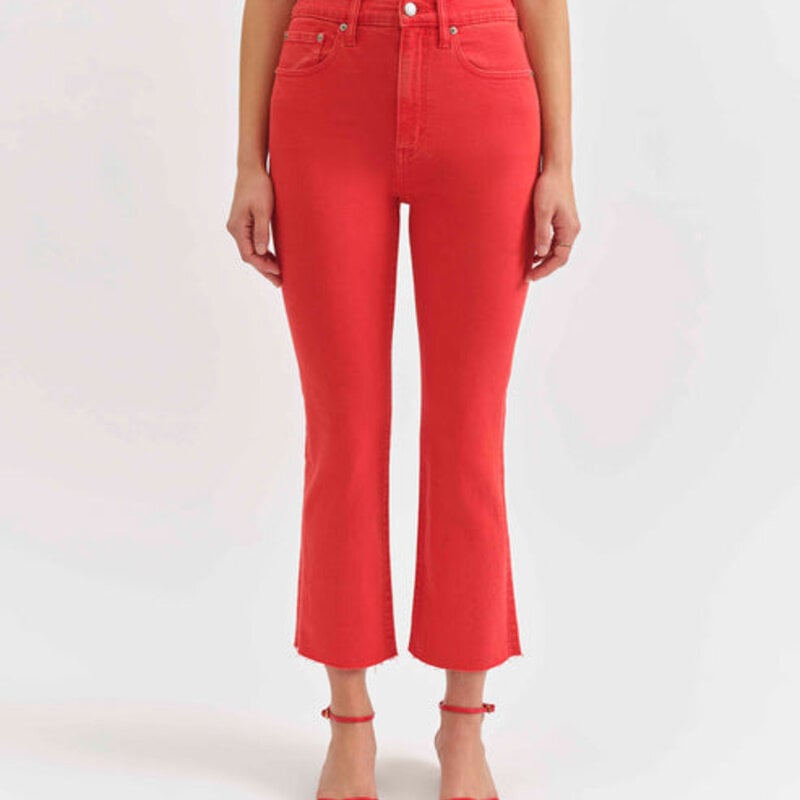 DAZE Shy Girl Raw Cut High Rise- Cherry