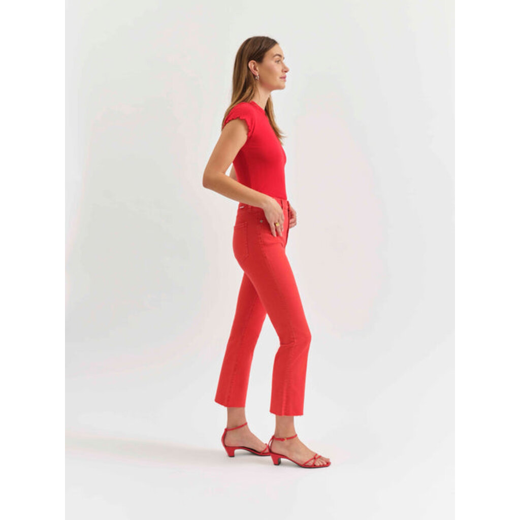DAZE Shy Girl Raw Cut High Rise- Cherry