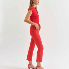 DAZE Shy Girl Raw Cut High Rise- Cherry