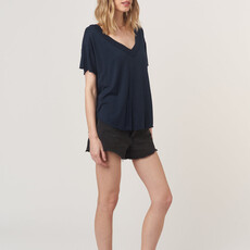 Project Social T Baltimore V Neck Tee - Colors - White & Navy