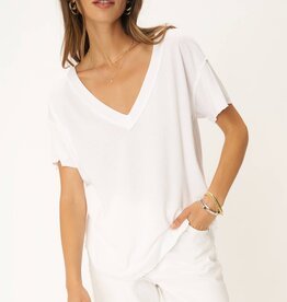 Project Social T Baltimore V Neck Tee - Colors  - White & Navy