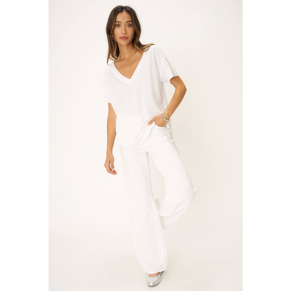 Project Social T Baltimore V Neck Tee - Colors - White & Navy