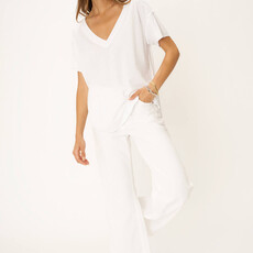 Project Social T Baltimore V Neck Tee - Colors - White & Navy