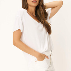 Project Social T Baltimore V Neck Tee - Colors - White & Navy