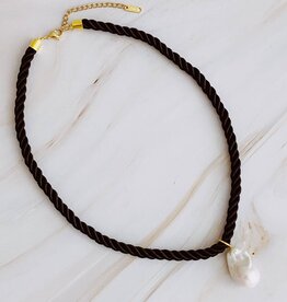 Ellison+Young Satin Rope Baroque Pearl Necklace