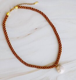 Ellison+Young Satin Rope Baroque Pearl Necklace