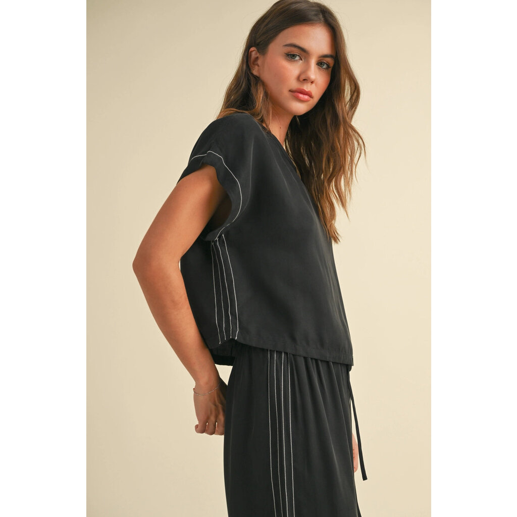 Miou Muse Viscose Short Sleeve Top
