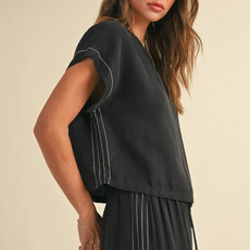 Miou Muse Viscose Short Sleeve Top