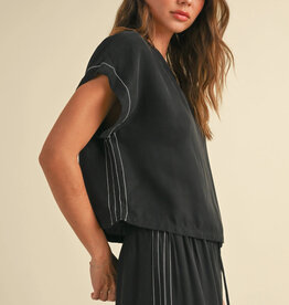 Miou Muse Viscose Short Sleeve Top
