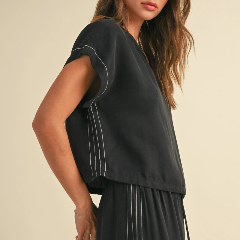 Miou Muse Viscose Short Sleeve Top