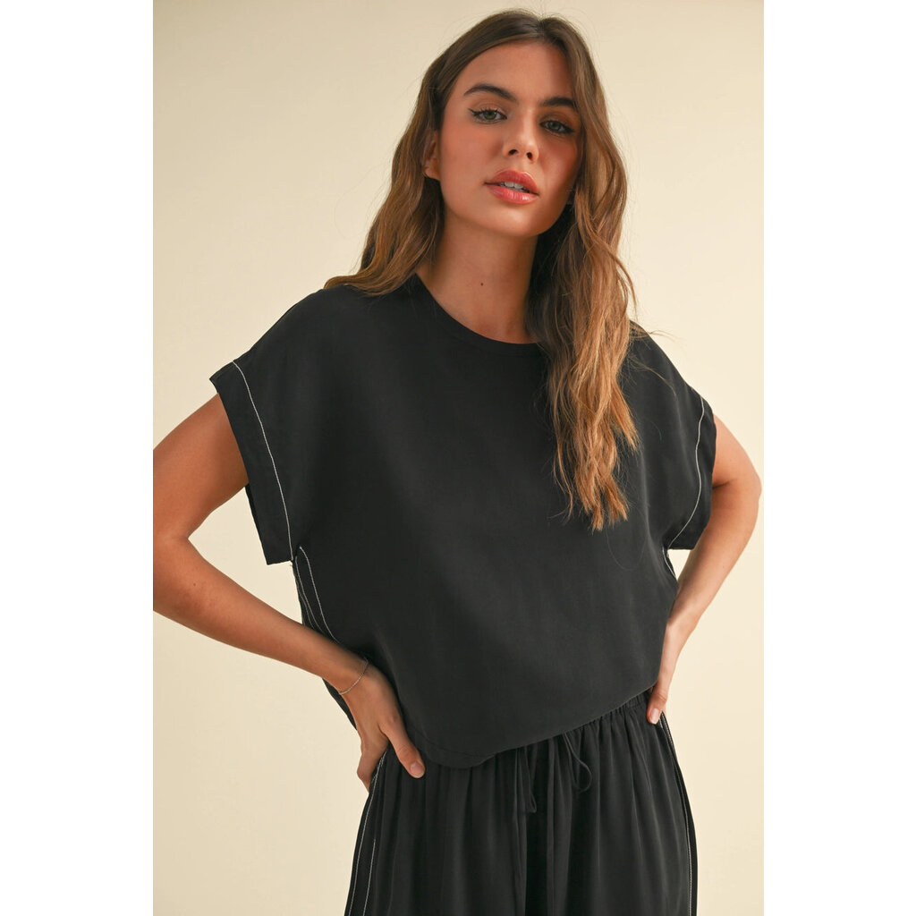 Miou Muse Viscose Short Sleeve Top