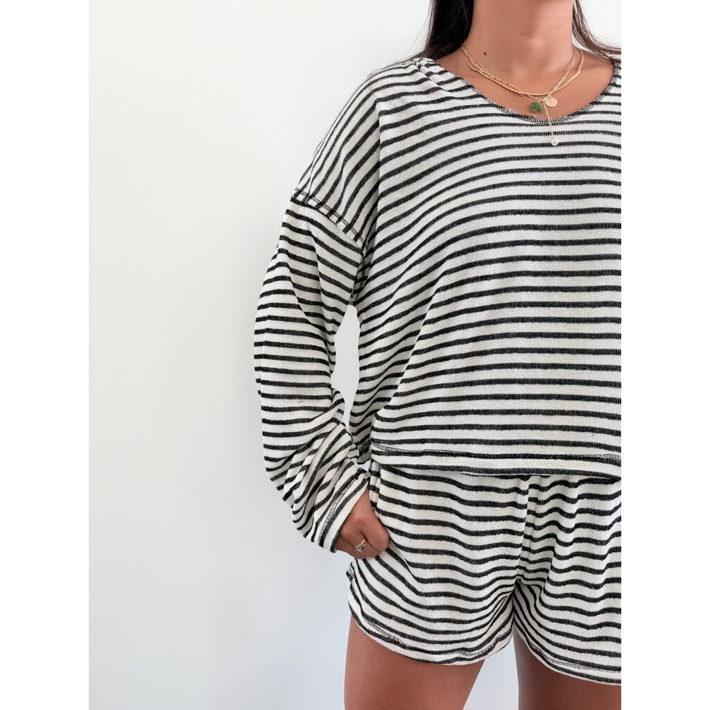 Project Social T Hometown Textured Striped Short