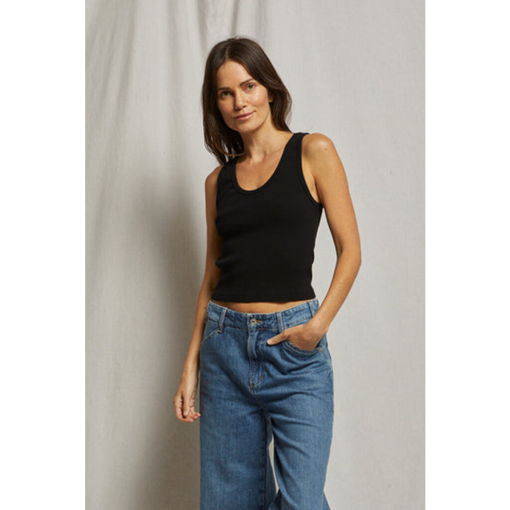 Perfect White Tee Blondie Tank - TRUE BLACK