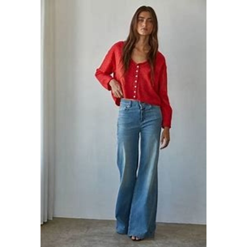 By Together Knit  V-Neck Long Sleeve Cardigan Top