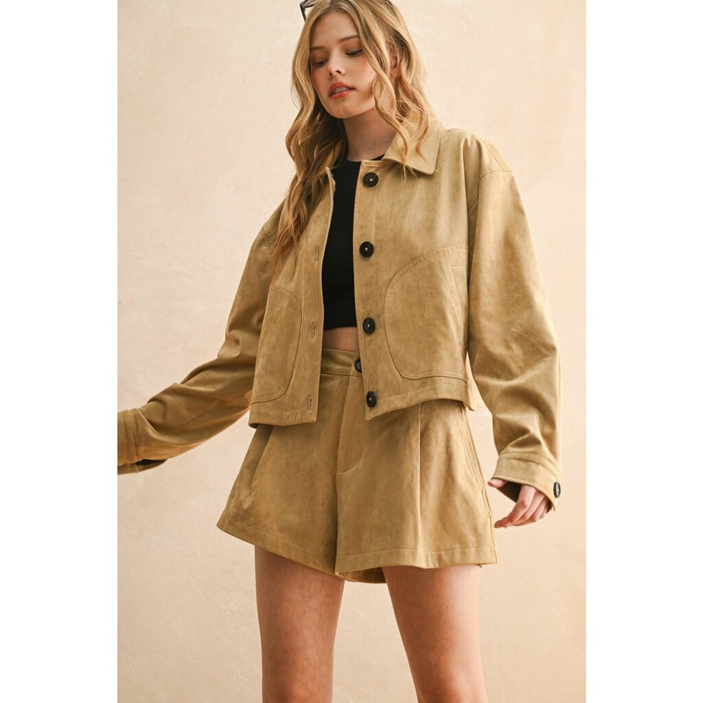 Miou Muse Suede Jacket With Pockets