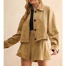 Miou Muse Suede Jacket With Pockets