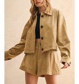 Miou Muse Suede Jacket With Pockets