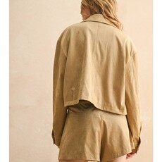 Miou Muse Suede Jacket With Pockets