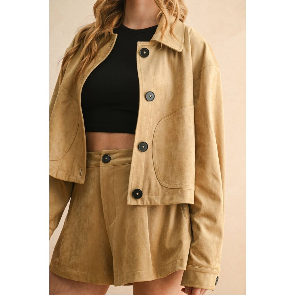Miou Muse Suede Jacket With Pockets