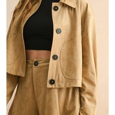 Miou Muse Suede Jacket With Pockets