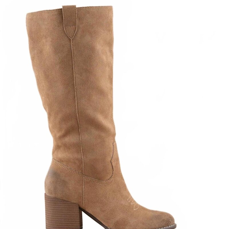 Oasis Society Knee High Western Bucket Boot-Latte