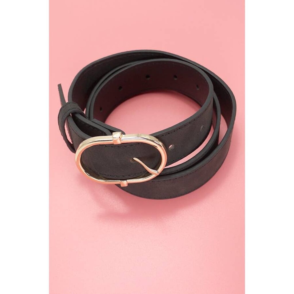 JOSSLYN Chic Oval Buckle Belt